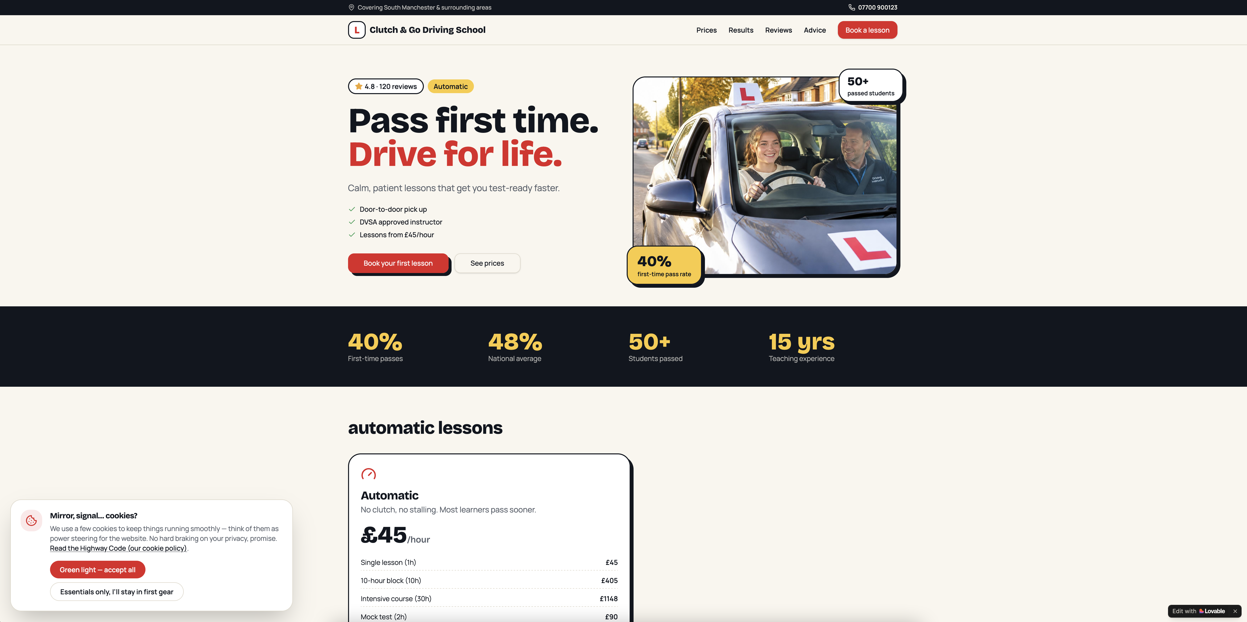 Clutch & Go Driving School - CRM & Website